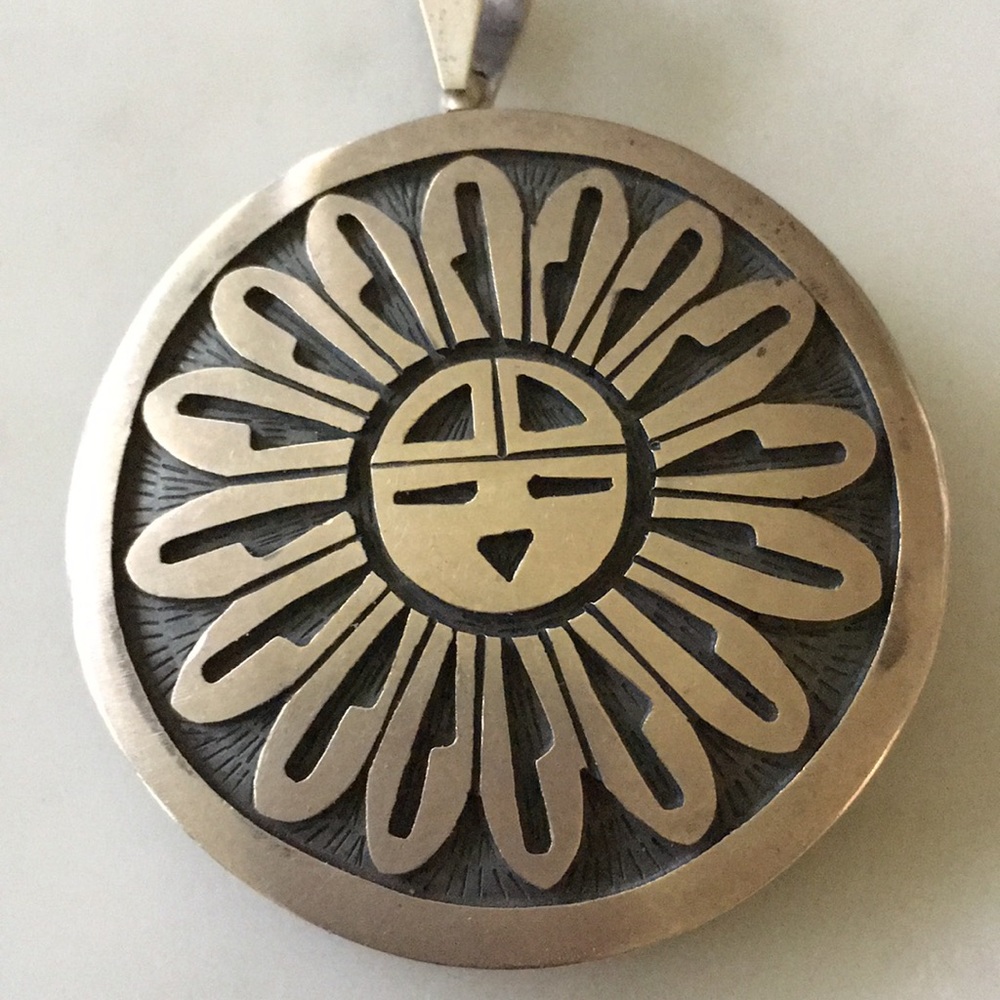 Vintage Hopi Native American Reversible Pendant